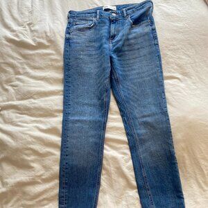 Zara Skinny Mid Rise Jeans Medium‎ Wash Size 6